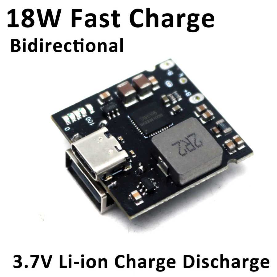 Модуль быстрой зарядки SW6106 PD3.0 18W, плата зарядки/разрядки Li-ion 1S BMS, USB Type-C, DC 5V до 3.7V/4.2V, для литиевых аккумуляторов, 4А Инструменты для измерения и анализа