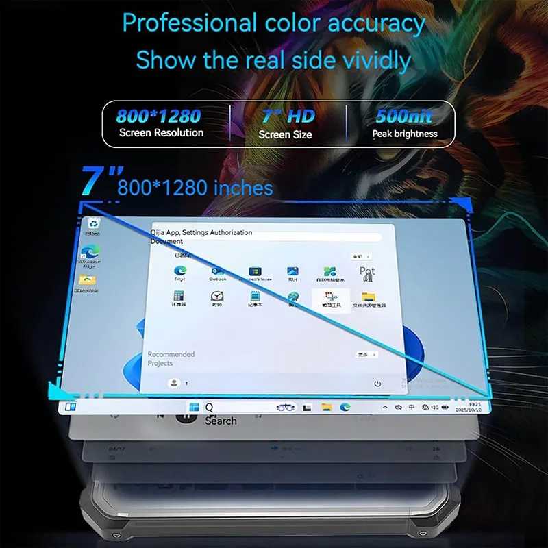 Фотография №4 товара Прочный промышленный планшет Windows 11 Pro, Intel N100, 8 ГБ