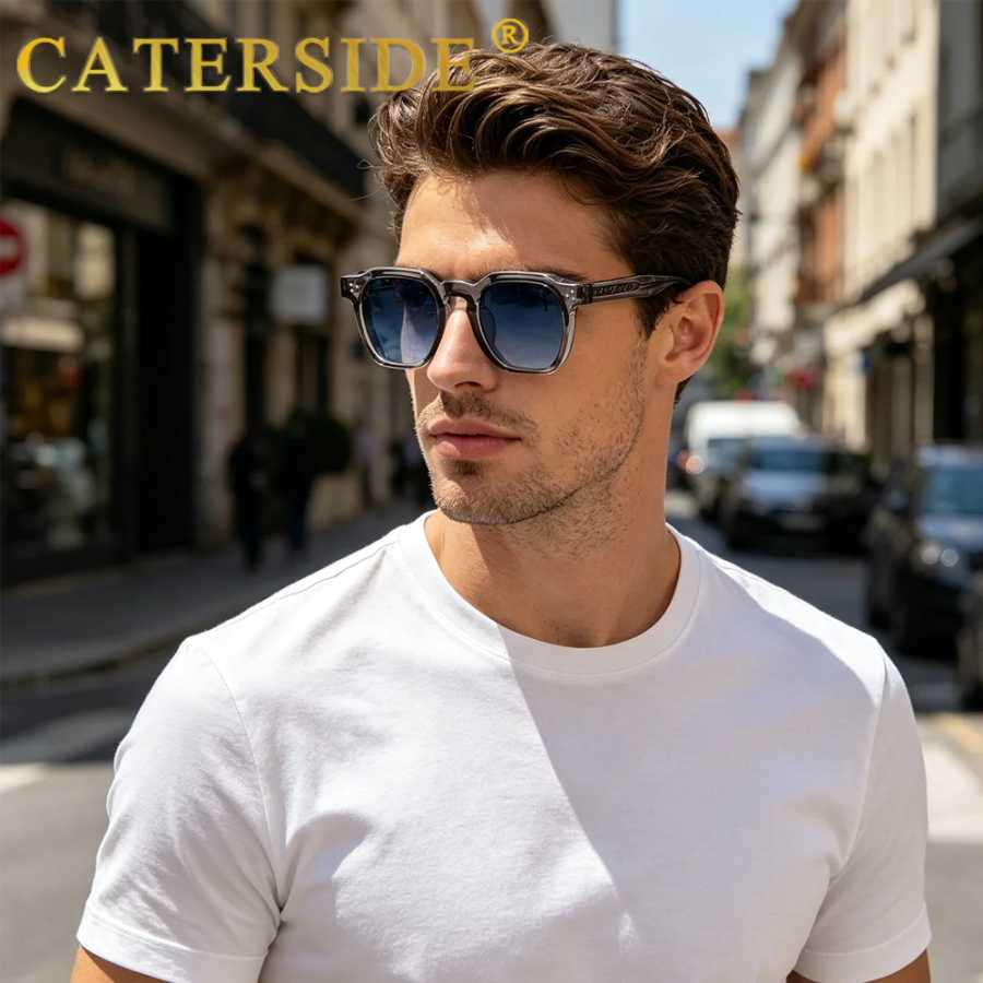 Фотография №2 товара Модные мужские солнцезащитные очки CATERSIDE с маленькой квадратной оправой, персонализированный