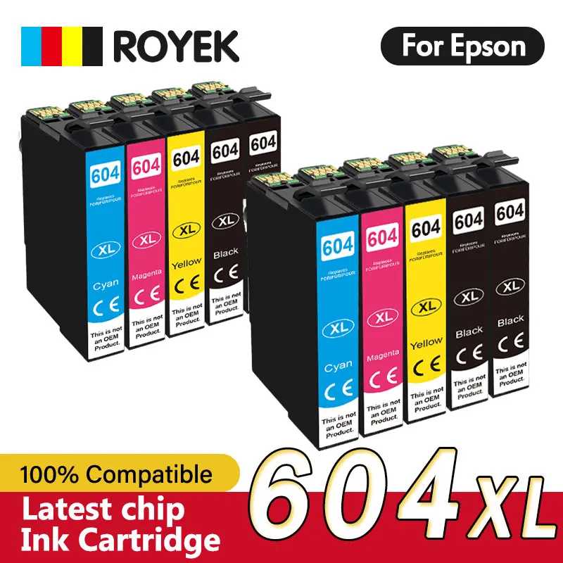Чернильный картридж T604 с чипом для принтера Epson T 604XL T 604 XL, совместим с XP 2200 2205 3200 3205 4200 WF 2910 2930 2950 Оргтехника