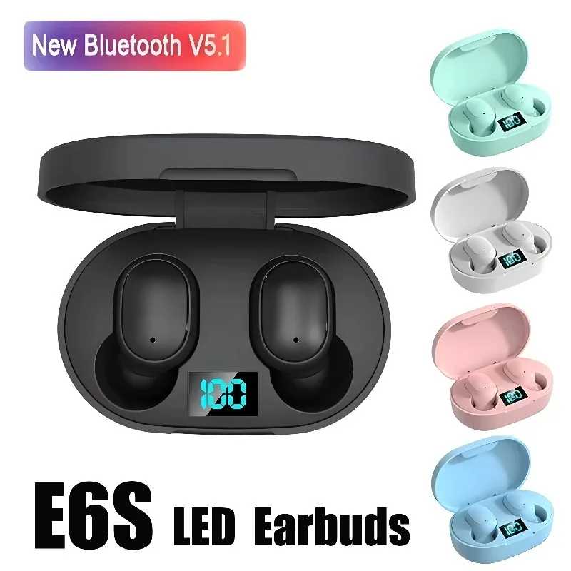 E6S TWS Беспроводные наушники Спортивные водонепроницаемые Bluetooth 5.0 Наушники Стереогарнитура с микрофоном для Iphone Xiaomi Vivo Oppo Портативное аудио и видео