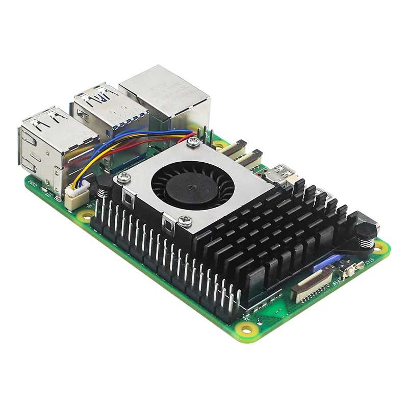 Фотография №2 товара Активный охладитель Raspberry Pi 5, алюминиевый радиатор, ШИМ-вентилятор, регулируемая скорость,