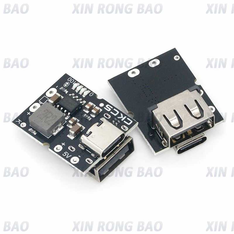 Повышающий преобразователь Type-C USB 5 В 2 А, повышающий модуль питания, аксессуары для мобильного аккумулятора с защитным светодиодным индикатором Оборудование для производства электроники