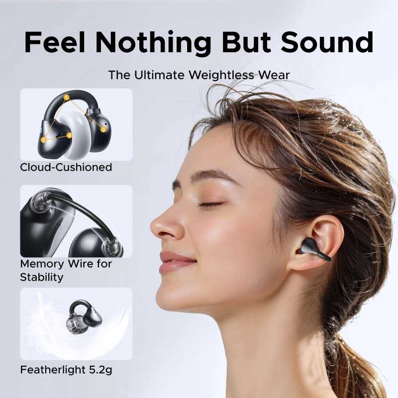 Фотография №1 товара UGREEN ClipBuds Беспроводные наушники с открытыми наушниками Bluetooth 6.0 с