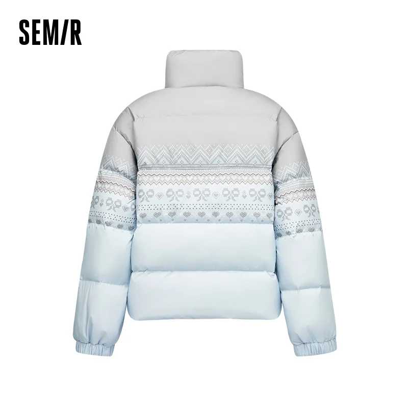 Фотография №2 товара Пуховик Semir, женский зимний водонепроницаемый маслостойкий пятностойкий 80% пуховый свободный