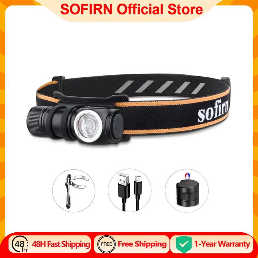 Sofirn HS10 USB C Перезаряжаемый мини-налобный фонарь 16340 1100 лм TN-3535 Угловой фонарик 90CRI TIR Оптика с магнитным хвостом 2 группы Портативное освещение