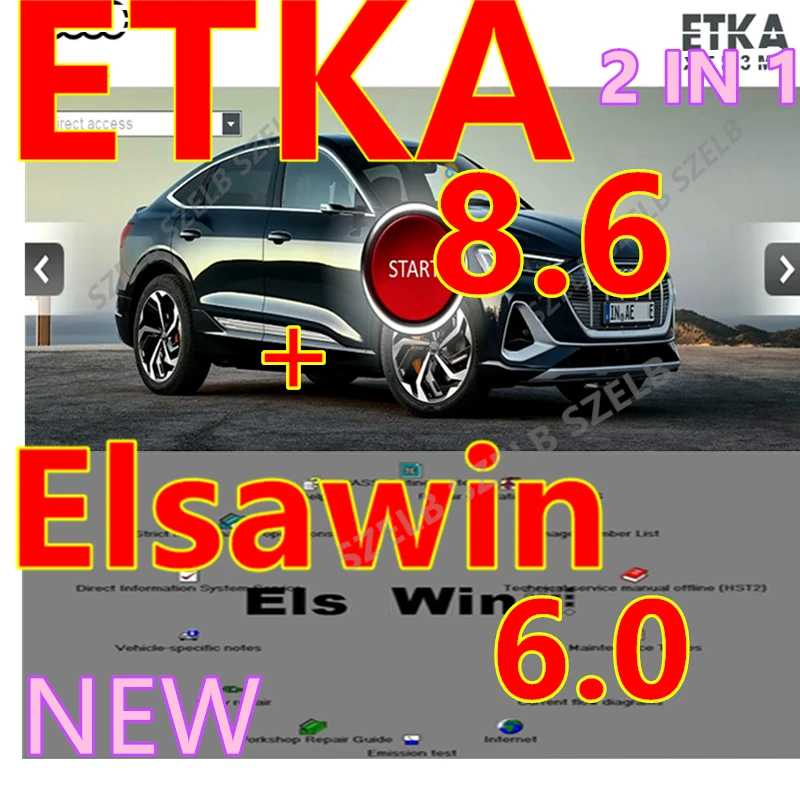 Новейший ETKA 8.6+ Elsawin 6.0 Auto Repair Etka 8.6 Программное обеспечение для групповых транспортных средств Каталог электронных запчастей для V/W+AU//DI+SE//AT+SKO//DA Инструменты для обслуживания автомобилей