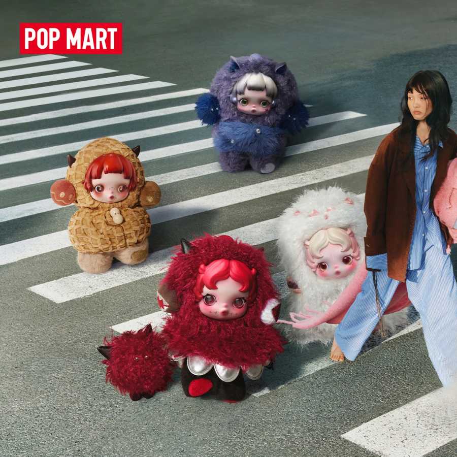 POP MART SKULLPANDA Ты меня нашел! Плюшевые куклы-подвески серии Blind Box Mystery Box, 1/9 шт., коллекционные плюшевые игрушки Popmart Модная слепая коробка