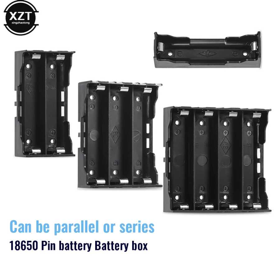 ABS 18650 Чехлы для аккумуляторов 1X 2X 3X 4X 18650 Чехол для хранения аккумуляторов 1 2 3 4 слота Контейнер для аккумуляторов с жестким штифтом Детали для электроинструментов