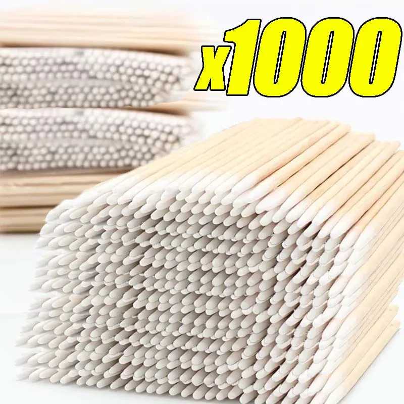 100/1000 шт. одноразовые остроконечные ватные тампоны, многофункциональные, пыленепроницаемые, двойные/одинарные, мягкие и удобные ватные тампоны Туалетная бумага