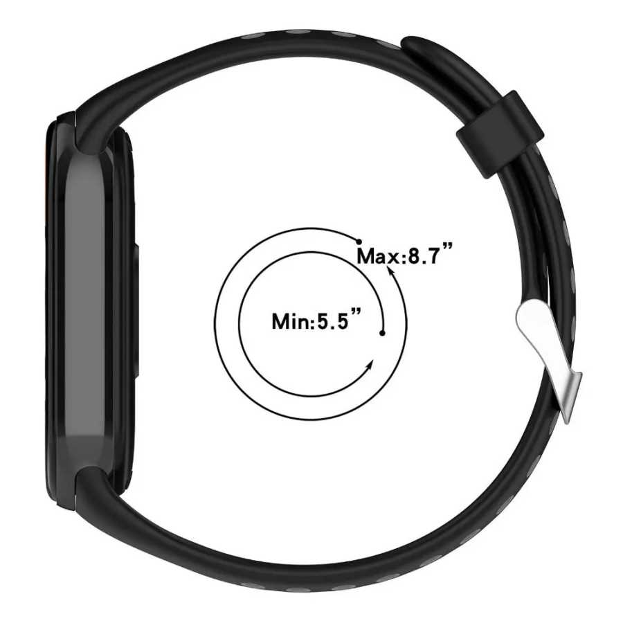 Фотография №5 товара Ремешок для Xiaomi Mi Band 8 9 10, силиконовый браслет,