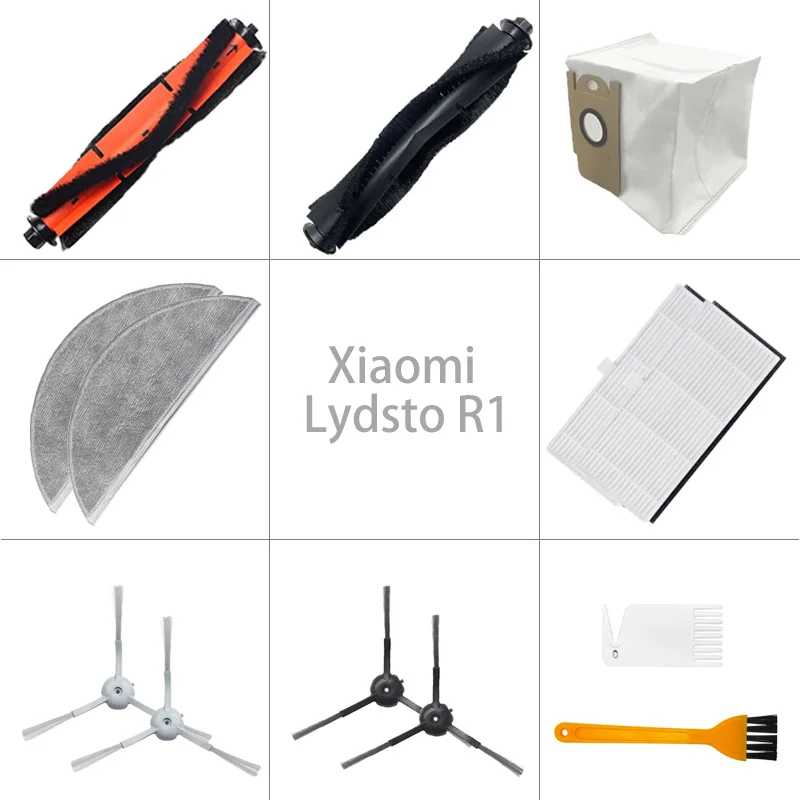 Сменный мешок для пылесоса Xiaomi Lydsto R1, фильтр с основной боковой щеткой, запчасти для робота-пылесоса, насадка на швабру Запчасти для бытовой техники