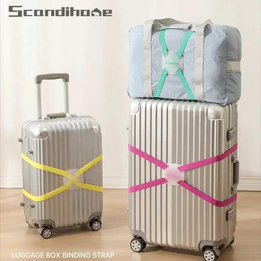 SCANDIHOME дорожный ремень для багажа, регулируемые ремни для чемодана, скрещенная пряжка для упаковки чемодана, эластичный ремень, защитный галстук Аксессуары для путешествий