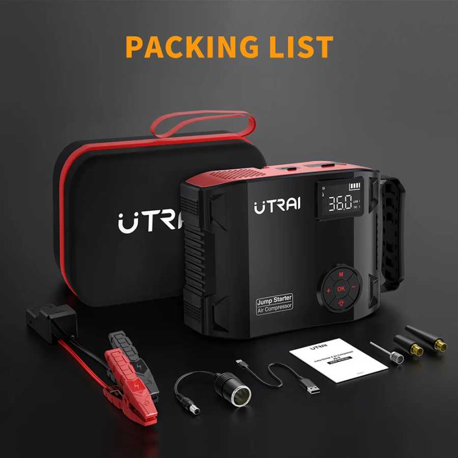 Фотография №5 товара UTRAI 2000A 4-в-1 автомобильный стартер 150PSI воздушный насос портативный внешний