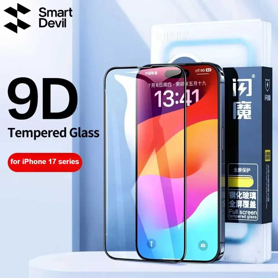 Закаленное стекло SmartDevil с полным покрытием для iPhone 17 17Pro Max 16ProMax 16Pro Защитная пленка для экрана iPhone 15Pro HD с защитой от синего света Защитная пленка для мобильного телефона