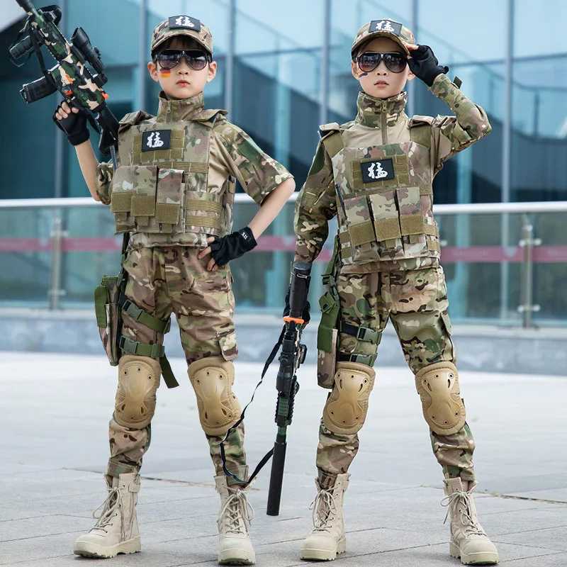 Фотография №4 товара Детская военная тактическая камуфляжная рубашка G3, комплект униформы, солдатские костюмы