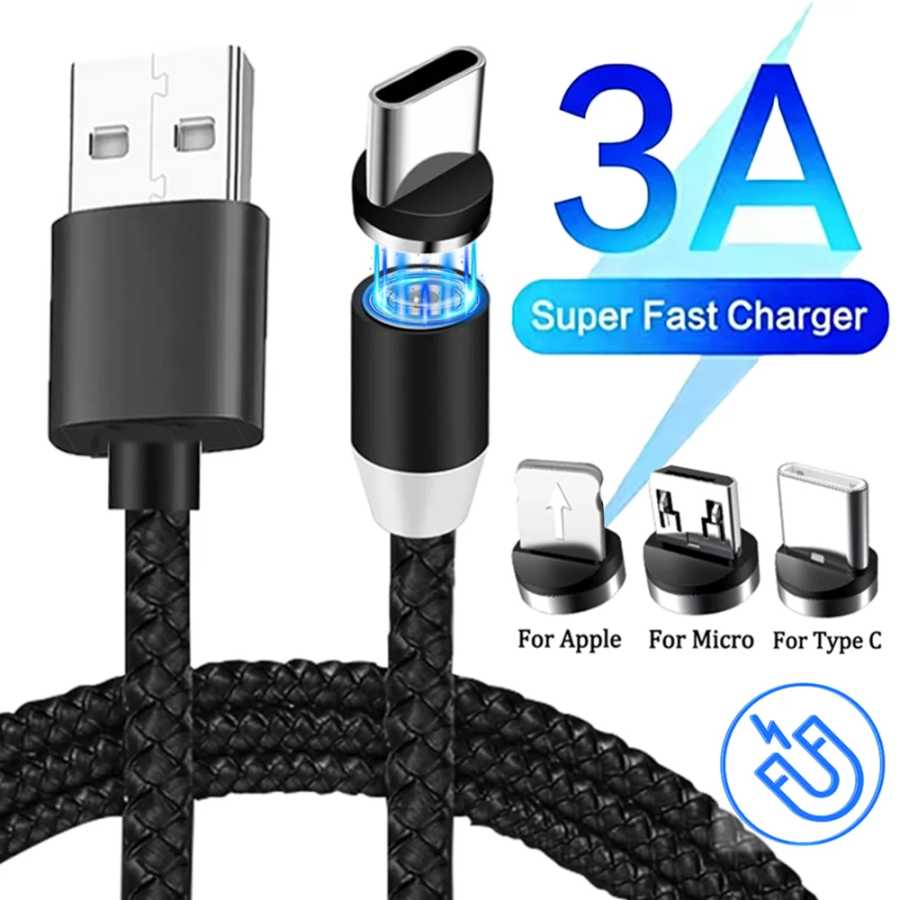 Магнитный USB-кабель для быстрой зарядки Type-C, магнитное зарядное устройство, кабель для передачи данных, Micro USB-кабель, USB-шнур для мобильных телефонов, USB-кабель для iPhone Аксессуары и запчасти
