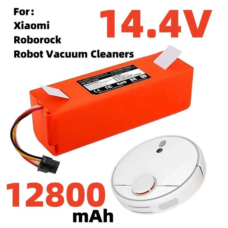 Сменный аккумулятор 14,4 В, 12800 мАч для робота-пылесоса Xiaomi Roborock S55 S60 S65 S50 S51 S5 MAX S6 Аксессуары и запчасти