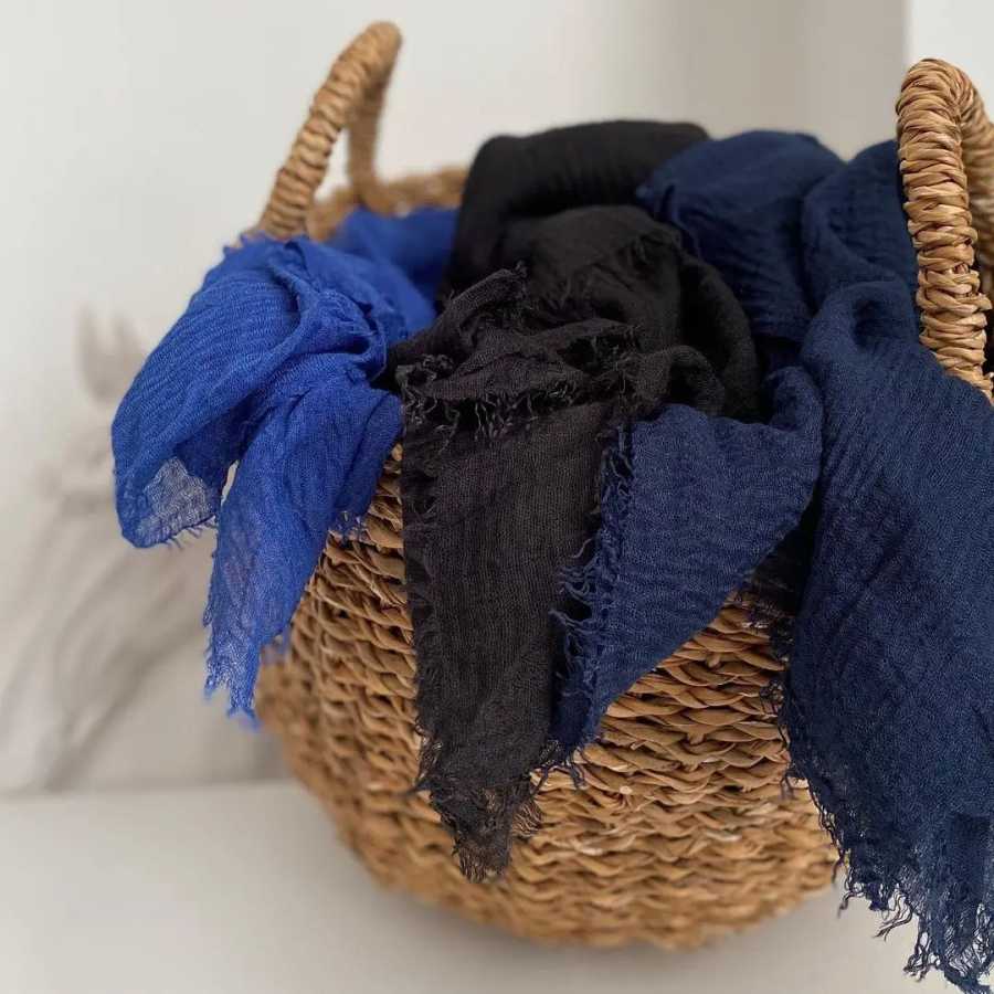 Фотография №4 товара Hot Crinkle Cotton Hijab Scarf Women Scarves Bandana Turban Headscarf